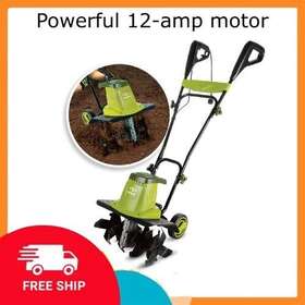 Sun Joe 12amp Electric 16 Inc Garden Tiller Cultivator 3 Position Height Adjustment