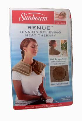 2704572634 Sunbeam Renue Tension Relief Heating Pad 14 Inch X22 Model 885-912