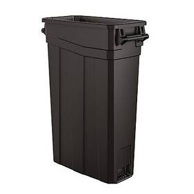 Tcnh2030bk Suncast Corporation 23 Gallon Resin Slim Trash Can Plastic Black