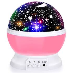 Sunnest 468992135543 Baby Night Lights Moon Projector 360 Degree Rotation - 4 Led Bulbs 8 Color