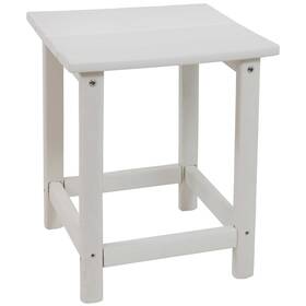 Ieo-271 Sunnydaze Decor 14.75 In Adirondack All-weather Hdpe Patio Side Table - White By