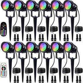 Aub09j55m5bj Sunvie Rgb Low Voltage Landscape Lights Color Changing 12w Led Ligh