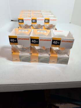 S88536 Sylvania Case 24 15871 Globe Light Bulbs 40 W G25 Lamp Medium Base