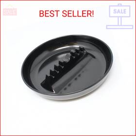 Symak K2249 Restaurant Style Large Round Melamine Cigarette Cigar Ashtray - Tabletop Black