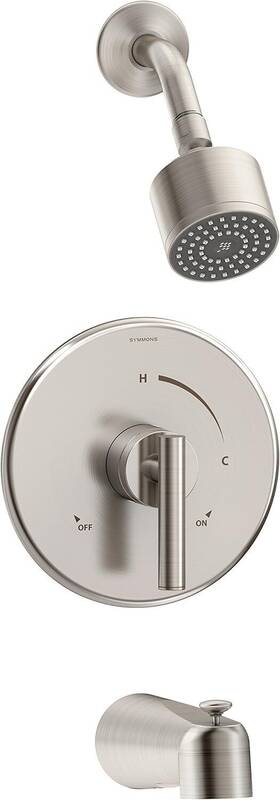 3502-cyl-b-stn-1.5-trm Symmons Dia Single Handle 1-spray Tub And Satin Nickel