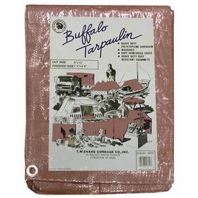 B1530 T.w . Evans Cordage 15ft X 30ft Brown Buffalo Poly Tarp