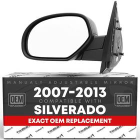 T1a-20843118 T1a Driver Side Mirror Replacement For 07-13 Chevy Silverado Gmc Sierra 1500 250