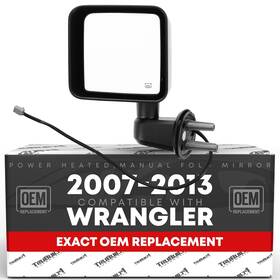 T1a-5182175aa T1a Driver Side Mirror Replacement - Compatible With 2007-2013 Jeep Wrangler He