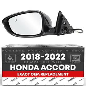 T1a-708blehwl T1a Honda Accord Driver Side Mirror Replacement - Powered Adjustment Manual Fold