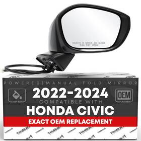 T1a-711ber T1a Honda Civic Passenger Side Mirror Replacement - Powered Adjustment Manual Fo