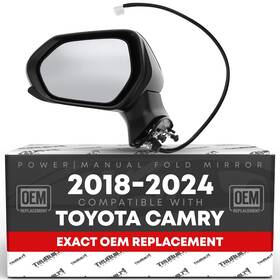T1a-8791006800 T1a Passenger Side Mirror For Toyota Camry - Powered Manual Fold Convex Glass
