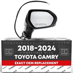 T1a-8791006840 T1a Passenger Side Mirror For Toyota Camry - Powered Heated Manual Fold Convex