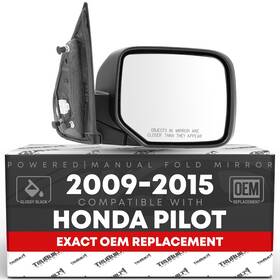 T1a-879behr T1a Passenger Mirror For Honda Pilot - Power Heated Manual Fold Convex Glass
