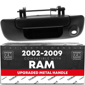 T1a-cr3503zm-tgc T1a Tailgate Handle For Dodge Ram 1500 2500 3500 - Chrome Keyhole Camera Hole