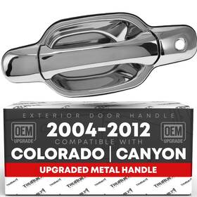 T1a-gm3561zm-fl T1a Front Driver Door Handle For Chevrolet Colorado Gmc Canyon - Chrome Keyhole