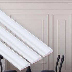 Jjs1609-10m Taaizau Peel And Stick Upgrade Chair Rail Molding Trim Flexible 32.8ft White
