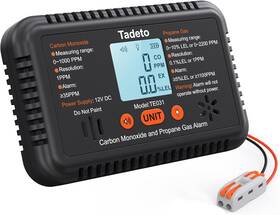 Te031  Tadeto Rv Carbon Monoxide Propane Gas Alarm 12v Hardwired Co Lpg Detector Light Sound