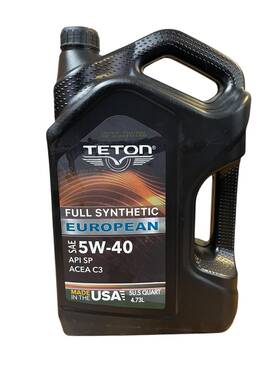 5u.sq Teton Oil 851399006537 5w-40 Full Synthetic Extra Protection European Motor Api Sp Acea C3