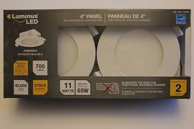 This 059212884113 Luminus 8.5w 4 Inch Led Slim Panel With Integrated Junction Box 2-pack