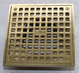 A6sq Thunderbird - 6 Inch X Square Brass Grate For Bd6 Series Drains