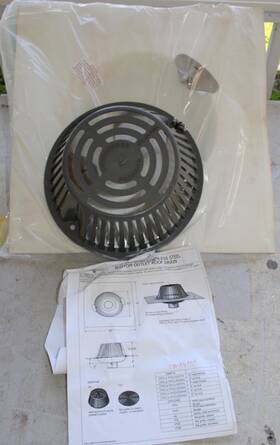 Tpo-rd4nh Thunderbird - 4 Inch No Hub Bottom Outlet Roof Drain Tpo Ss. Pvc Clad