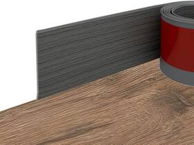 Trim45 Tintvent Vinyl Baseboard Molding Trim Flexible Peel And Stick Rubber Wall Grey-lines