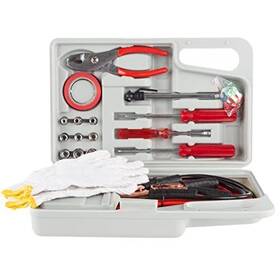 75-13503 Trademark Global Roadside Emergency Car Kit - 30-piece Road Trip Essentials Tool Set With