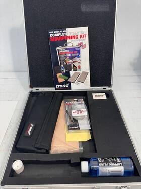 Trend 527654059302 Complete Diamond Sharpening Kit With 2x Bench Stones And Lapping Flu