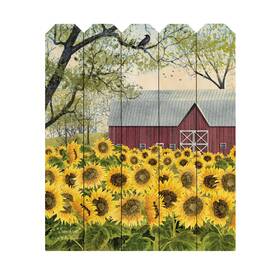 Decor4u Trendy Bj1134p Inch Sunshine By Artisan Billy Jacobs Printed On Wooden Picket Fenc