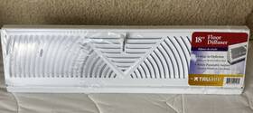 C118sw Tru Aire Truaire 18 In White Steel Floor Baseboard Diffuser Vent