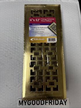 C166-vpb Truaire 04x12 Duct Opening Measurements Decorative Floor Grille 4-inch