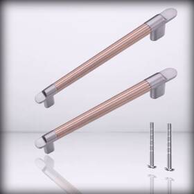 P32-224nc-10 Trustmi Cabinet - Pulls 10 Packs Splined Rose Gold Nickel Hole Centers 8-4/5