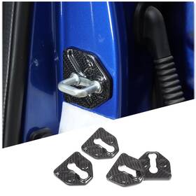 Tk6359 Tumukiw 4pcs Car Door Latch Cover Real Carbon Fiber Lock Latches Prote