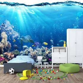 B0fldjydcy Tundj - Blue Ocean Wallpaper Peel And Stick Underwater Animal World Self