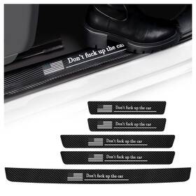8206 Turcee ‎ Turcee-door 5pcs Car Door Sill Protector Carbon Fiber Sport Threshold/rear Bumper Guard A