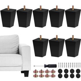 Tn0035 Turstin Set Of 8 Furniture Legs 3 Inch Square Solid Wood Couch Replaceme