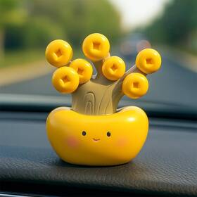 Tuxihapp Tuxihapp-thp-163 Kawaii Mini Potted Plant Car Dashboard Ornament Cute Small Resin Figur