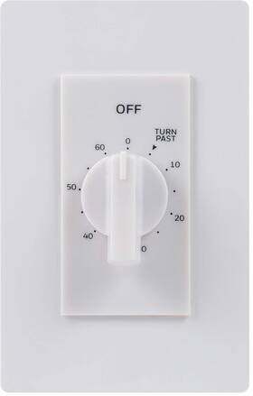 60-minute Ultrapro X1q75 Wall Timer Switch In-wall Spring Loaded Countdown Timer-box Opened