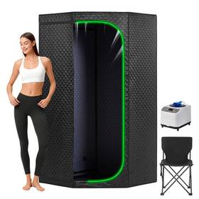 Un-a5 Unanest Portable Steam Sauna Tent For Home Full Body Relaxation Fast Heating Black
