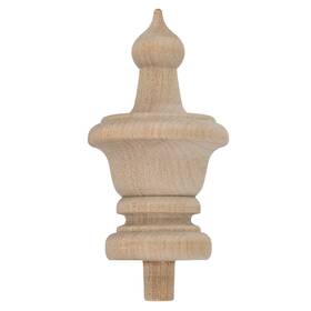 Uniqantiq Hardware Supply 677946398807 Turned Birch Wooden Finial 3 1/2 Height Unfinished Wood Finials For