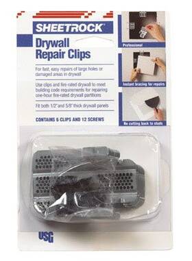 380161 United States Gypsum Sheetrock 1.88 Ft. L X 1.25 Inch W Reinforced Metal White Wall Repair Kit