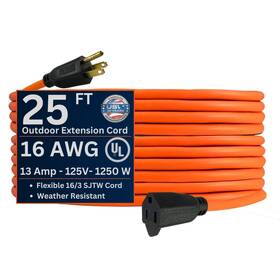 60025 Us Wire And Cable 16/3 Orange Light-duty Extension Cords