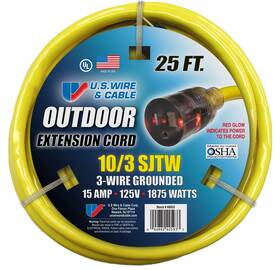 68025 Usw 10/3 Yellow Heavy Duty Extension Cords