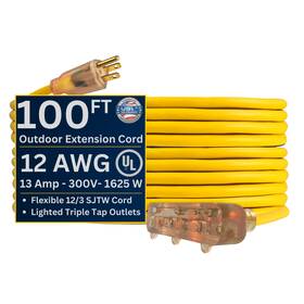 76100 Usw Us Wire And Cable 12/3 Gauge Lighted Heavy Duty Triple Tap Extension Cords