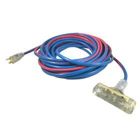 99025pb Usw 12/3 Extreme Cold Weather Triple Tap Extension Cords With Lighted Plug