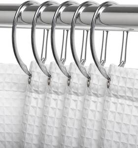 Hk10ss Utopia Alley Shower Curtain Rings In Chrome Set Of 12