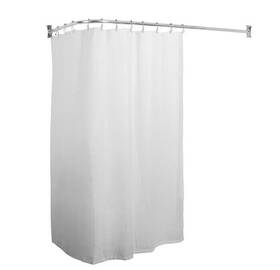 Lr1ss Utopia Alley Rustproof L-shaped Corner Shower Curtain Rod 68 Inch Size By 28 Chrome