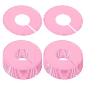 Uxcell 634149918010 24pcs Clothes Dividers Clothing Rack Size Round Separator Pink