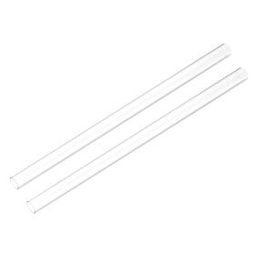 Uxcell 649603369321 2 X Rigid Round Clear Tubing 11mm 7/16 Inch Id 14mm 5/9 Od 1ft 305mm L