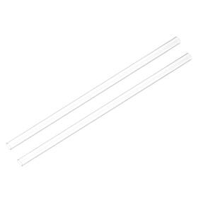 Uxcell 678202807361 2pcs Rigid Round Clear Tubing 7mm 1/4 Inch Id X 10mm 2/5 Od 1ft 305mm Length